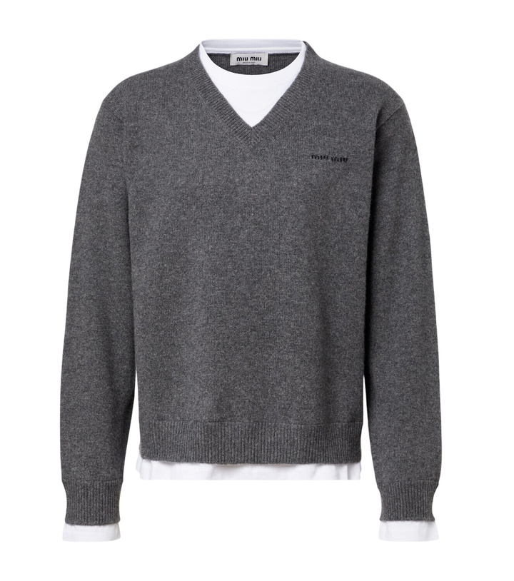Photo: Miu Miu Layered cashmere sweater
