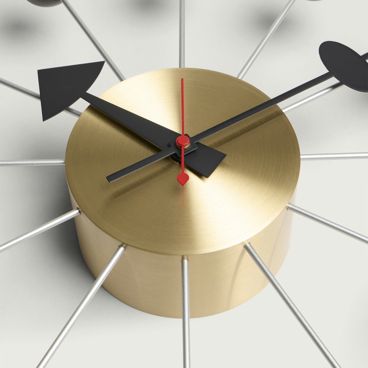 Vitra George Nelson Ball Wall Clock in Black/Brass