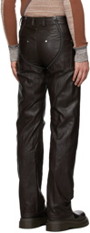 GmbH Brown Pleather Lata Trousers
