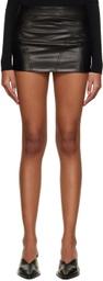 BOYAROVSKAYA Black PastaLTH Leather Miniskirt