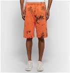 Helmut Lang - Tie-Dyed Loopback Cotton-Jersey Shorts - Men - Orange