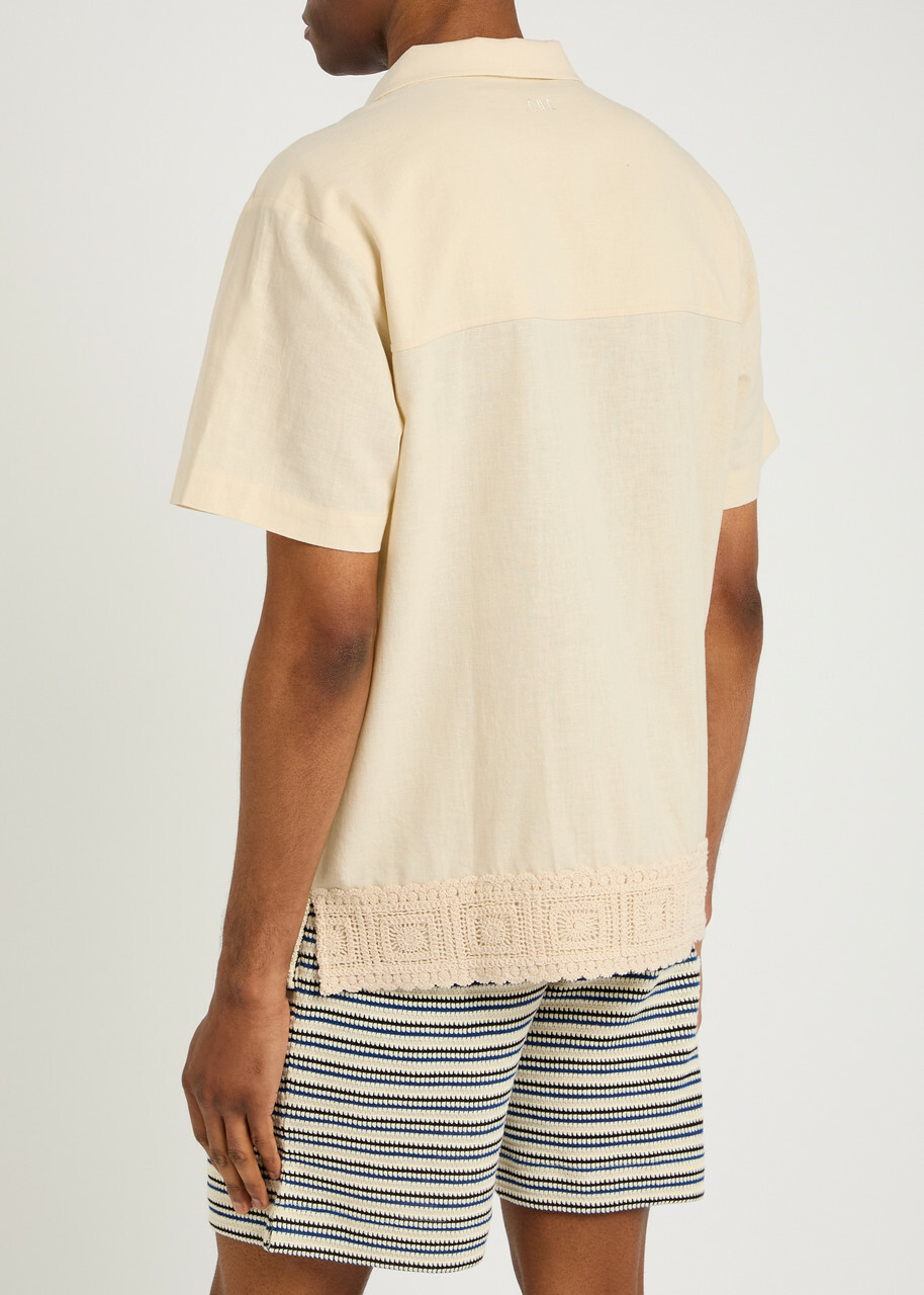 Che Inigo Crochet Cotton-blend Shirt Ivory