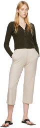 Vince Beige Cropped Lounge Pants