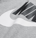 Nike - Sportswear Icon Futura Logo-Print Cotton-Jersey T-Shirt - Charcoal