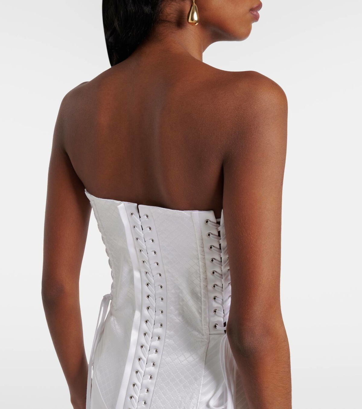 Dolce&Gabbana Strapless satin corset dress