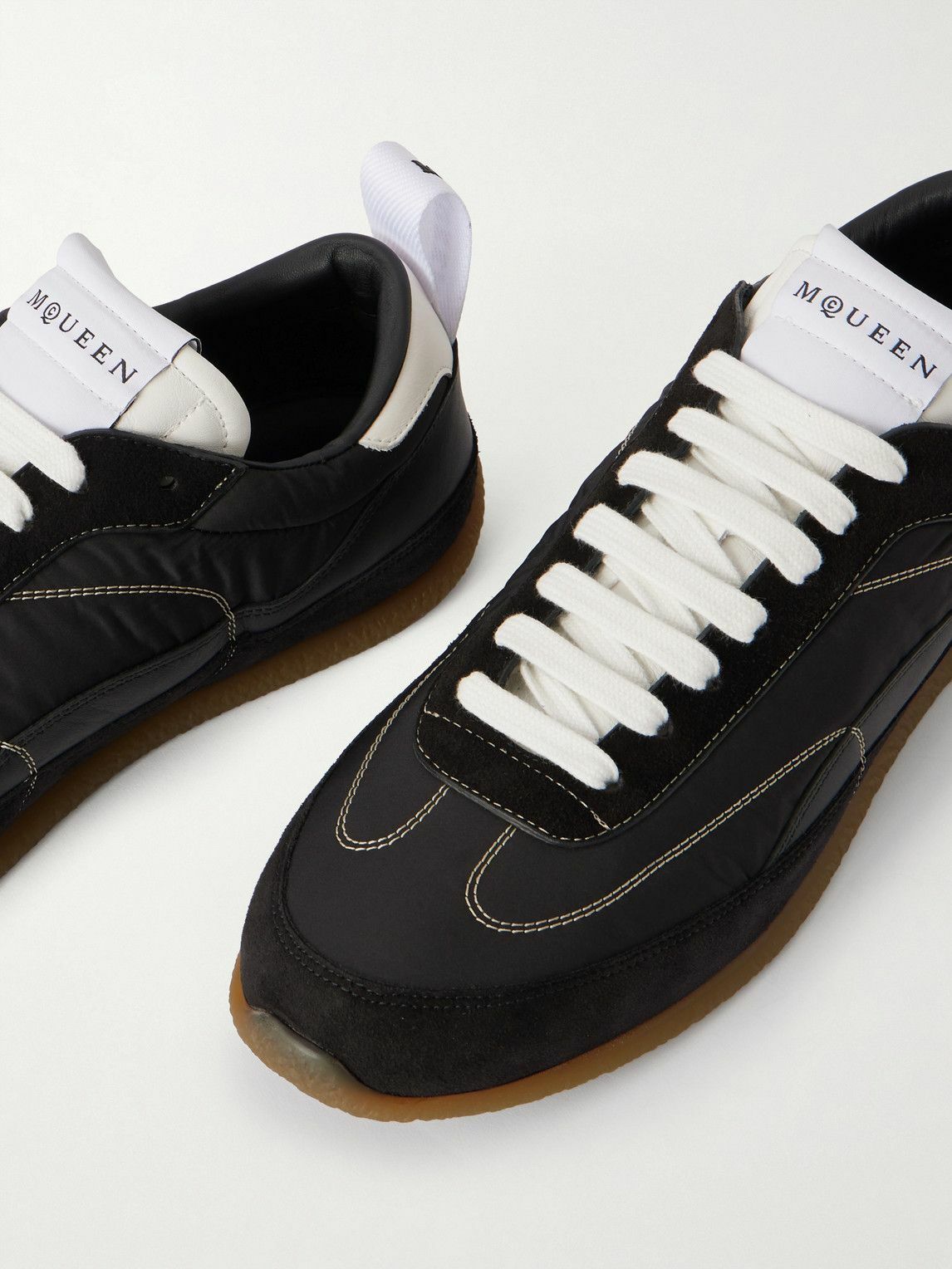 McQueen - EC1 Nylon, Suede and Leather Sneakers - Black