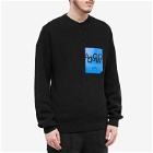 A-COLD-WALL* Men's Patch Pocket Crew Knit in Black