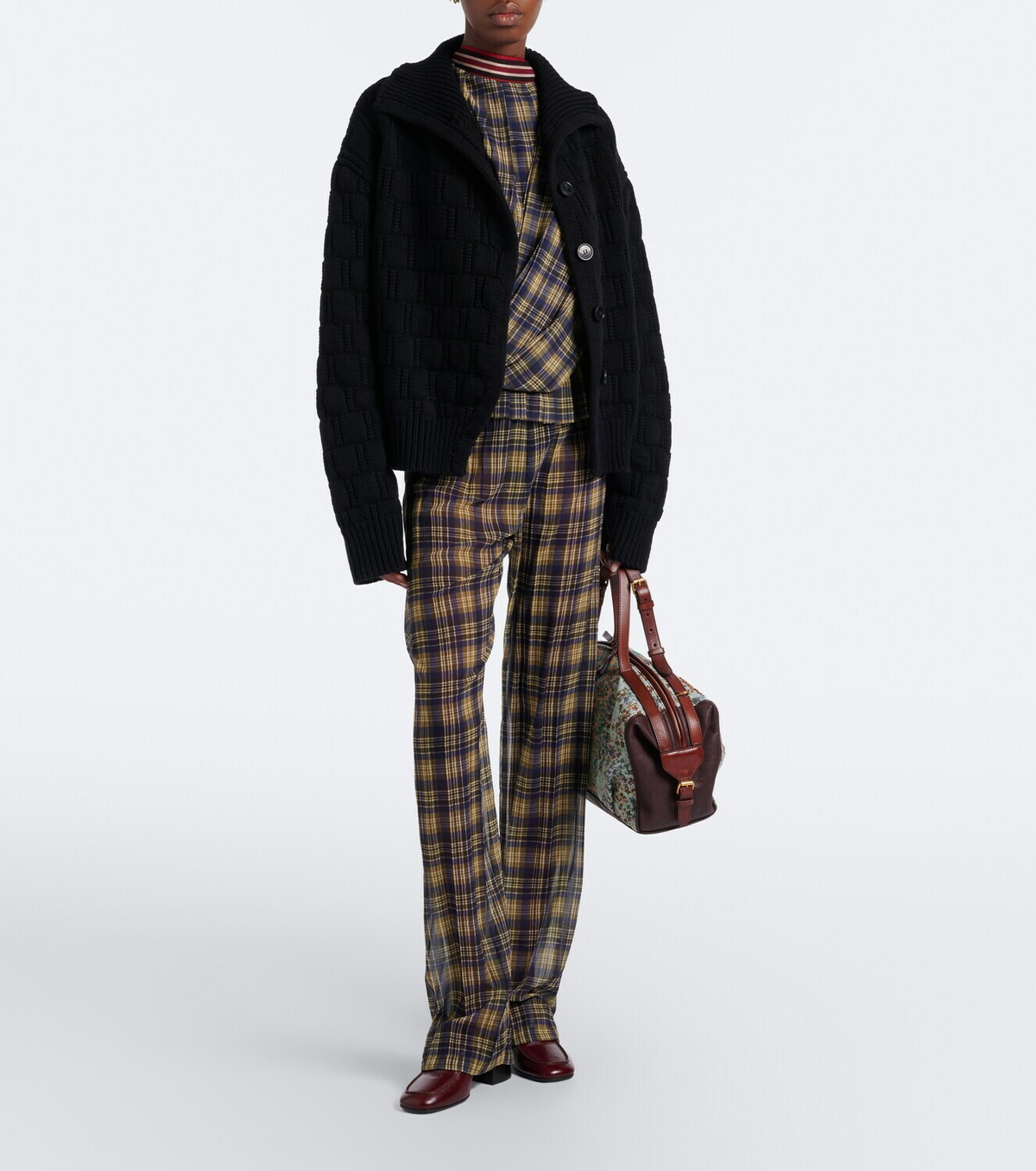 Dries Van Noten Embellished bowling bag