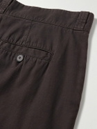 The Row - Ottis Straight-Leg Cotton and Cashmere-Blend Twill Trousers - Brown