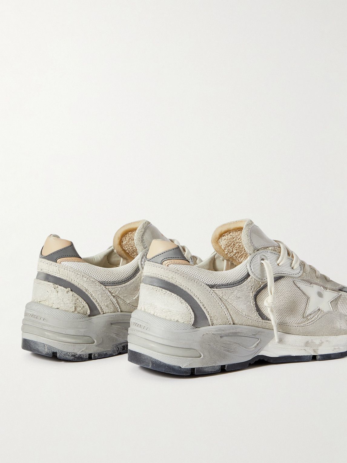 Golden Goose - Dad-Star Distressed Leather-Trimmed Suede and