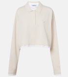 Prada Cotton piqué and jersey polo shirt