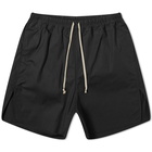 Rick Owens Men's Long Cotton Boxers Shorts in Black