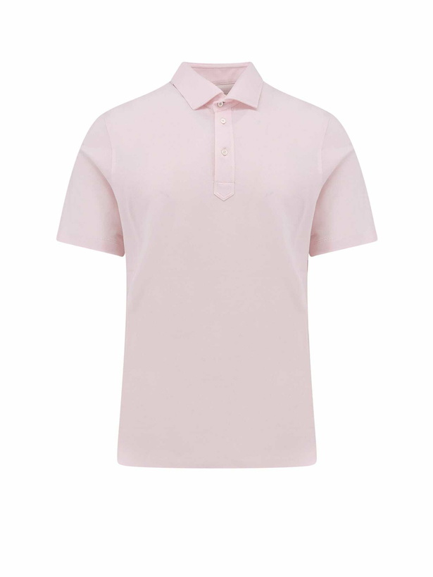 Photo: Brunello Cucinelli Cotton And Linen Polo Shirt With Classic Collar