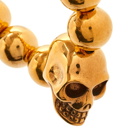 Alexander McQueen Men's Skull Ball Bracelet in Gold