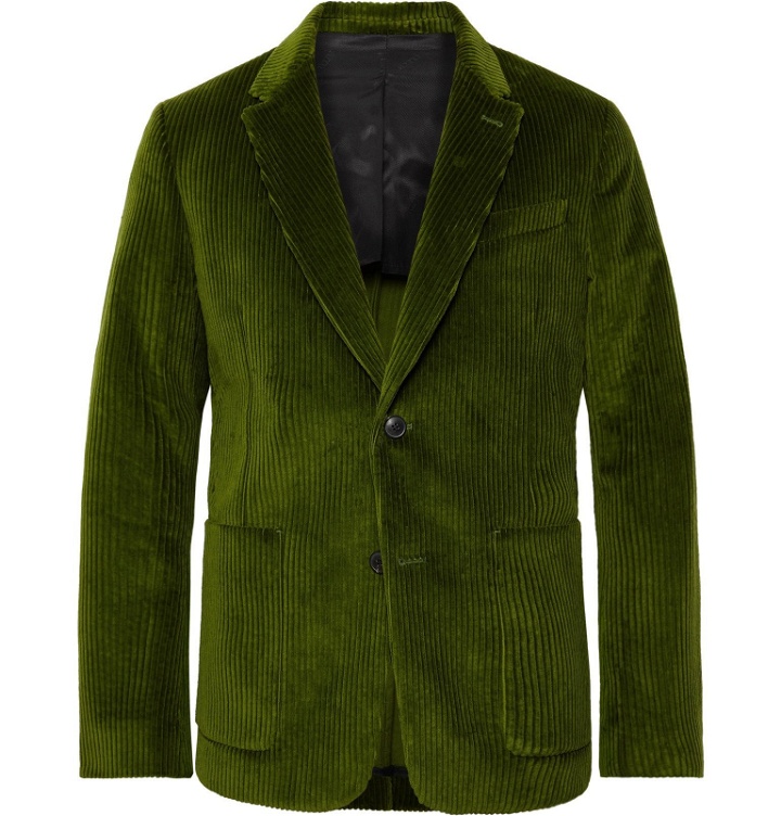 Photo: AMI - Green Cotton-Corduroy Suit Jacket - Green