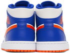 Nike Jordan Blue & White Air Jordan 1 Mid Sneakers