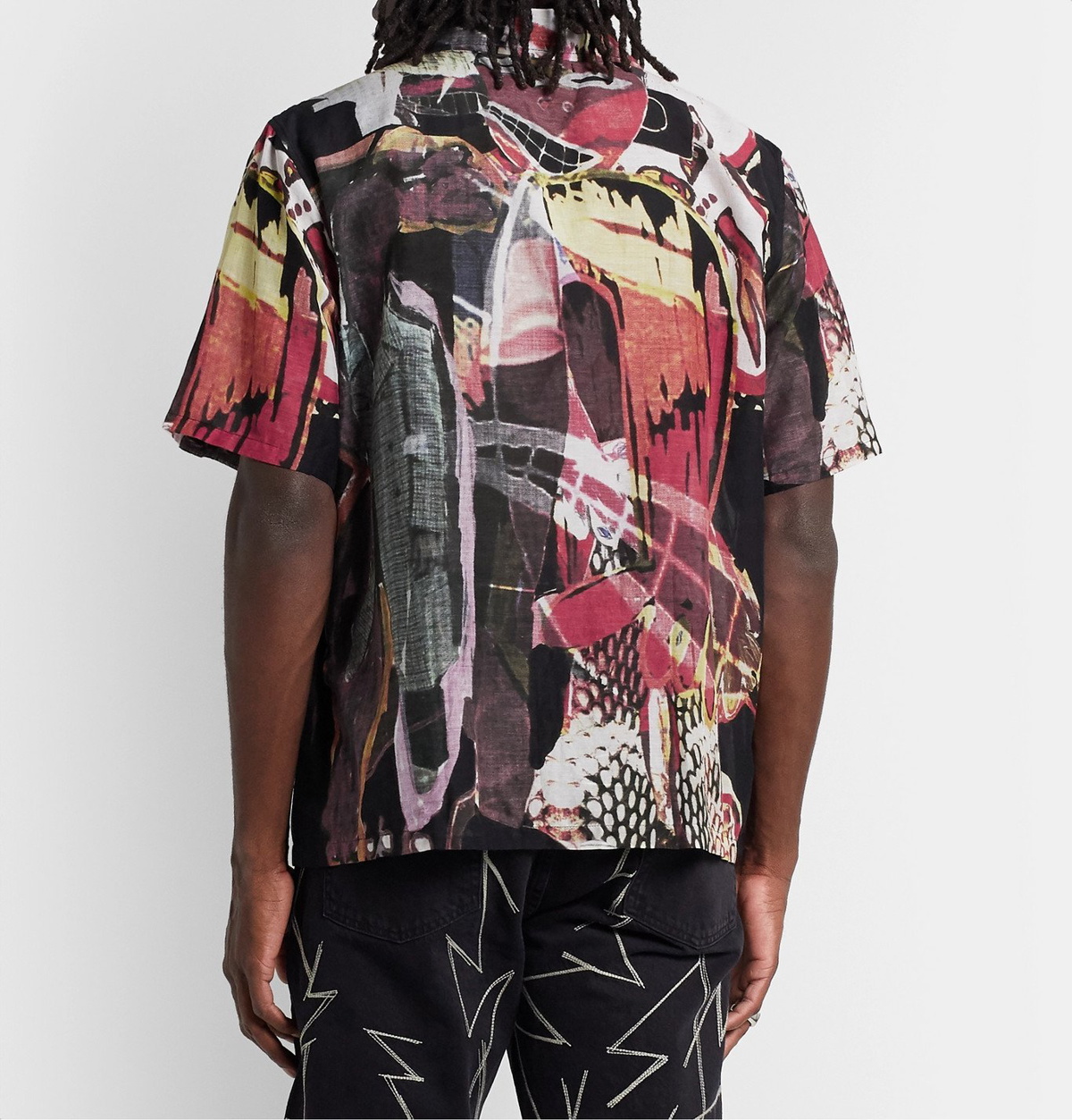 Our Legacy - Camp-Collar Printed Cotton and Silk-Blend Shirt - Black Our  Legacy
