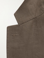 CANALI - Kei Slim-Fit Linen and Wool-Blend Suit Jacket - Brown