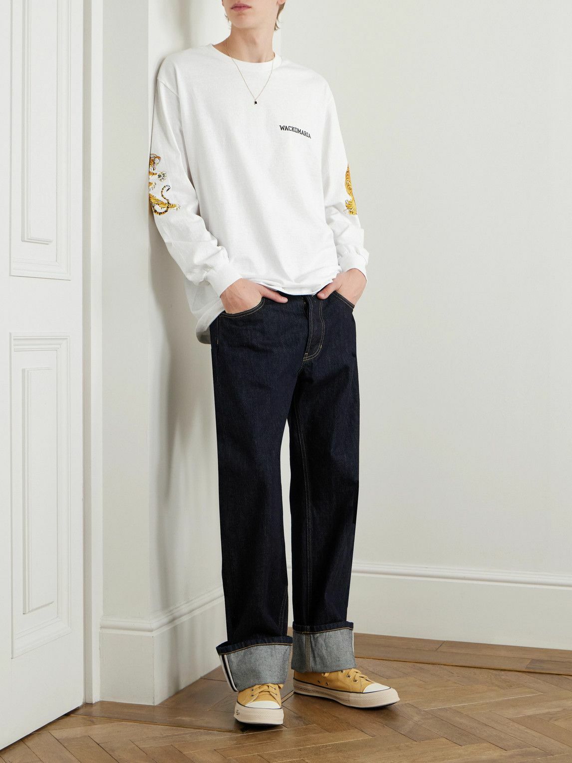 WACKO MARIA Logo-Print Cotton-Jersey Tシャツ Wacko Maria - Tim Lehi Logo-Print Cotton-Jersey T-Shirt