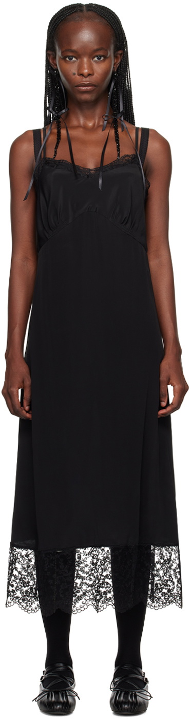 Simone Rocha Black Lace Trim Midi Dress Simone Rocha