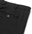 Canali - Cotton-Blend Twill Shorts - Black