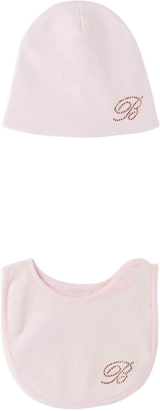 BABY PINK THREE PIECE BIKINI AND MINI SARONG SET