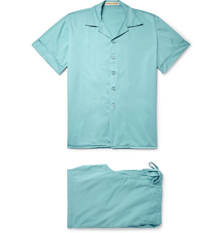 Photo: Cleverly Laundry - Washed-Cotton Pyjama Set - Blue