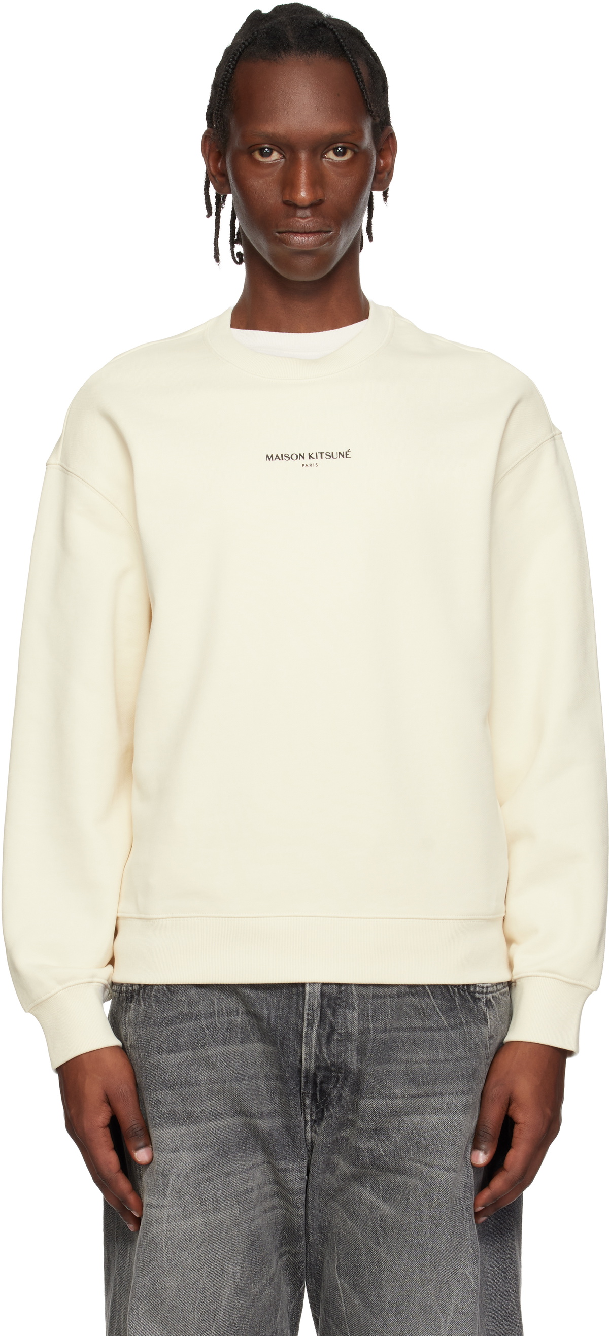 Maison Kitsuné Off-White 'Maison Kitsuné Paris' Comfort Sweatshirt