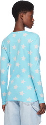 ERL Blue Printed Long-Sleeve T-Shirt