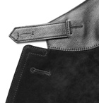 TOM FORD - Slim-Fit Leather-Trimmed Suede Blazer - Black