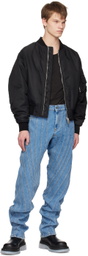 Mugler Blue Spiral Jeans