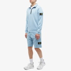 Stone Island Men's Brushed Cotton Sweat Shorts in Sky Blue