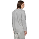 Blackmerle Grey Zippered Sleeves Long Sleeve T-Shirt