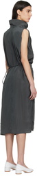 LE17SEPTEMBRE Black Celia Wrap Midi Dress