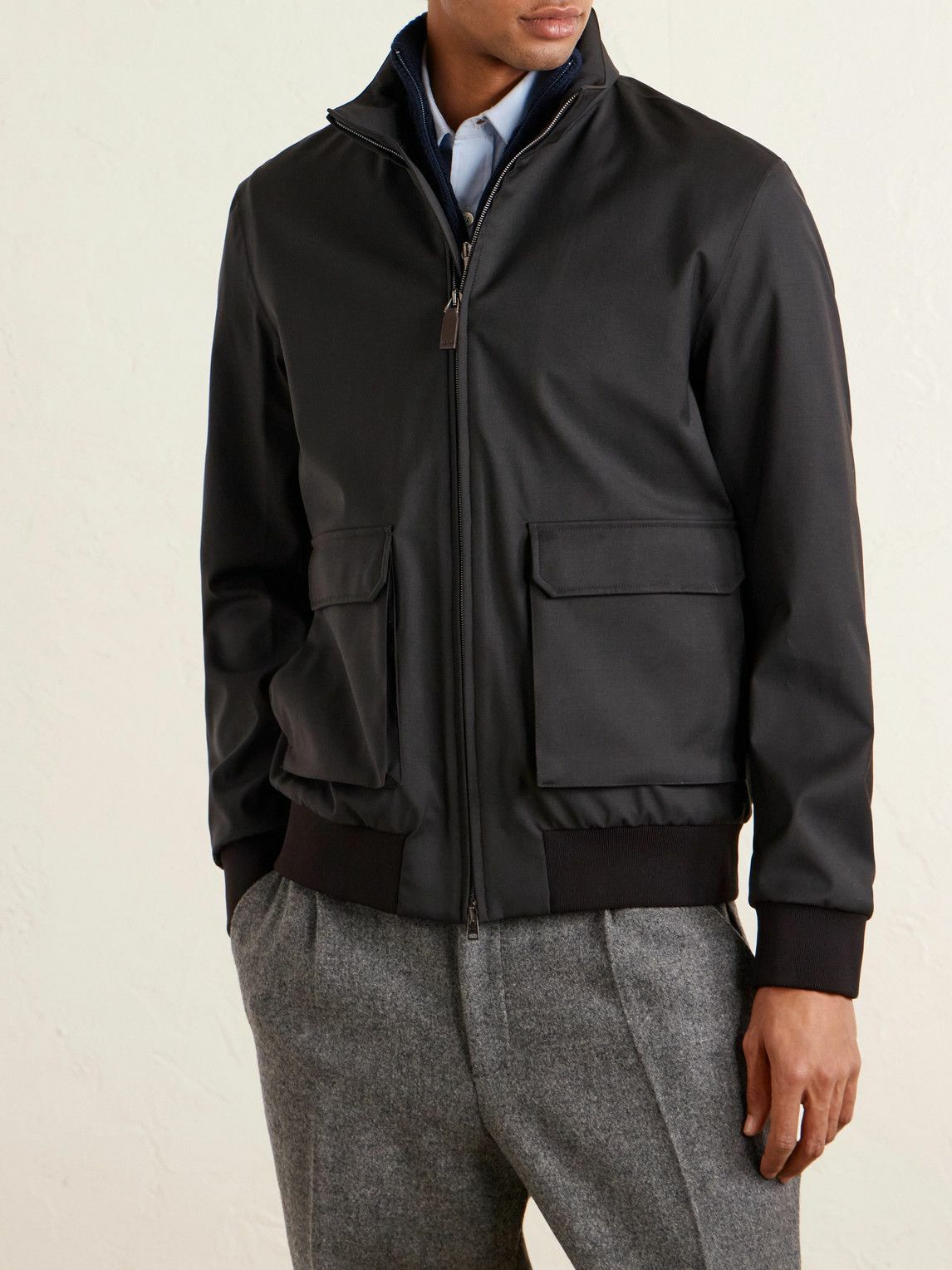 Herno - Storm System® Wool Bomber Jacket - Brown