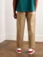 Adish - Sarou Straight-Leg Cotton-Twill Trousers - Neutrals