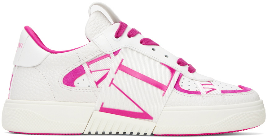 Valentino Garavani White & Pink Sneakers Valentino Garavani
