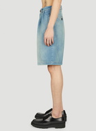 Gucci - Denim Pleated Shorts in Light Blue