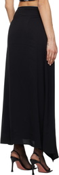 Nanushka Black Zella Maxi Skirt