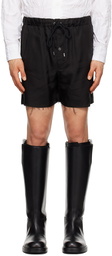 TAKAHIROMIYASHITA TheSoloist. Black Elasticized Shorts