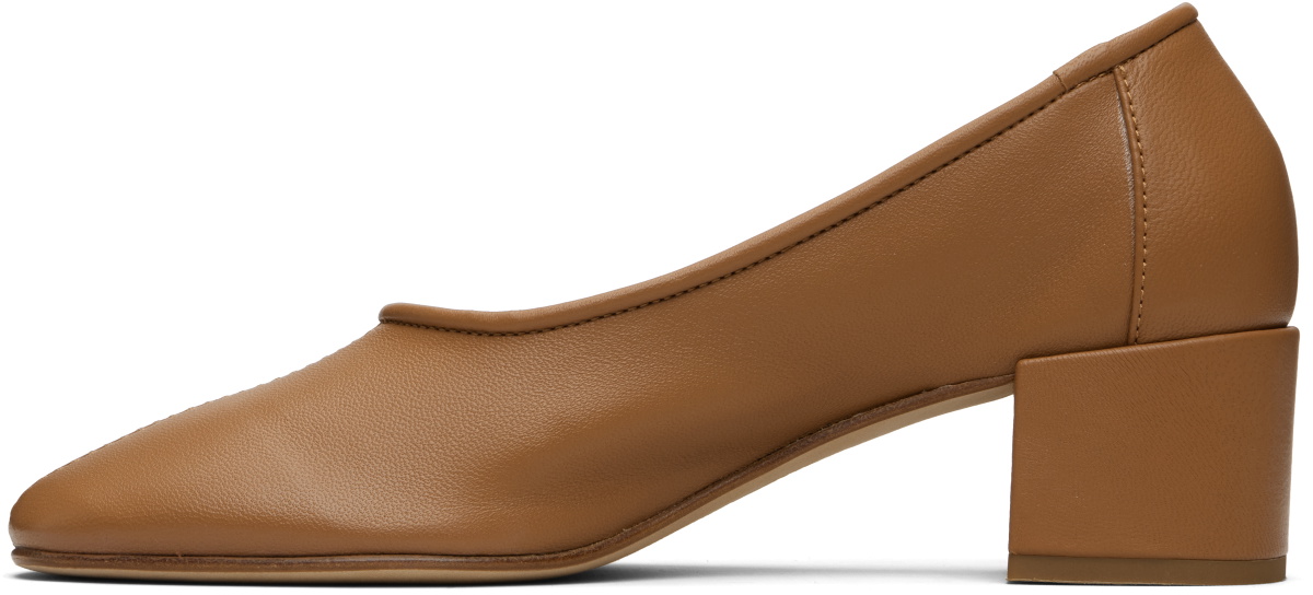 BY FAR Tan Prudence 45 Heels
