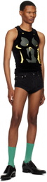 Mowalola Black Printed Tank Top