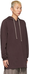 Rick Owens Burgundy Tall Hoodie