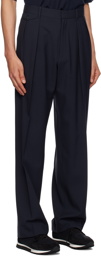 The Row Navy Marcello Trousers