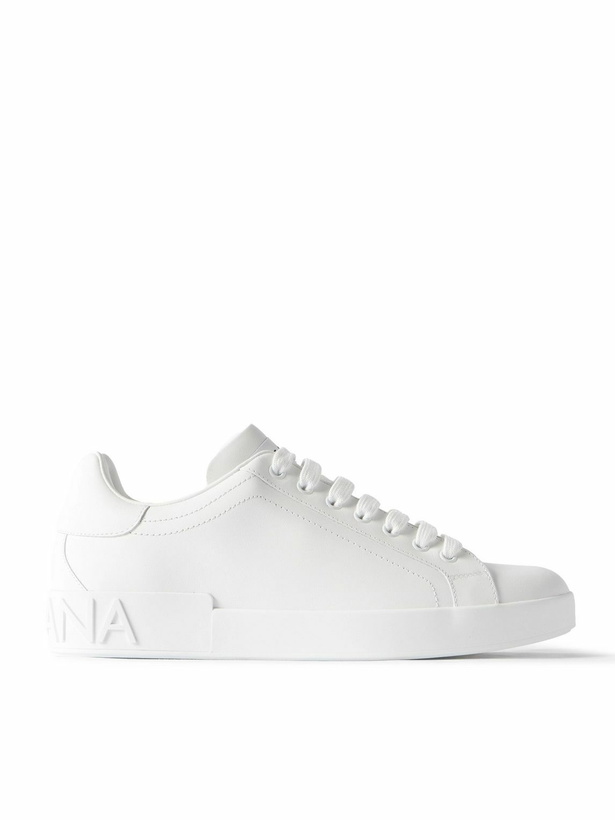 Photo: Dolce&Gabbana - Portofino Leather Sneakers - White