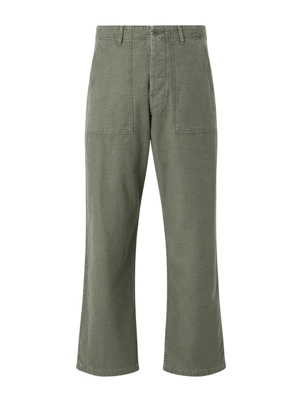 Photo: OrSlow - Straight-Leg Cotton-Canvas Trousers - Green