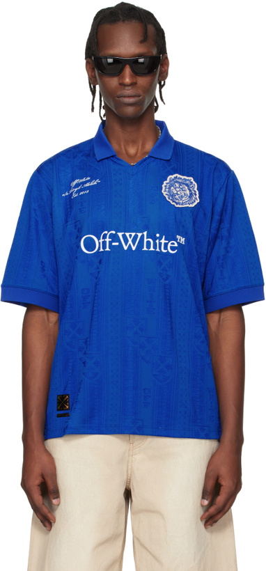 Photo: Off-White Blue Lion Nation Soccer Polo