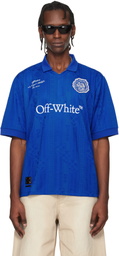 Off-White Blue Lion Nation Soccer Polo