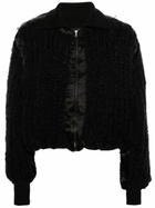 MLGA Black Chunky Knit Bomber Jacket