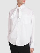 AMI PARIS Scarf Collar Cotton Poplin Shirt